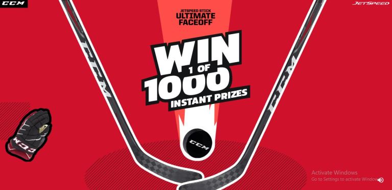 CCM Hockey Jetspeed Stick Ultimate Faceoff Sweepstakes 