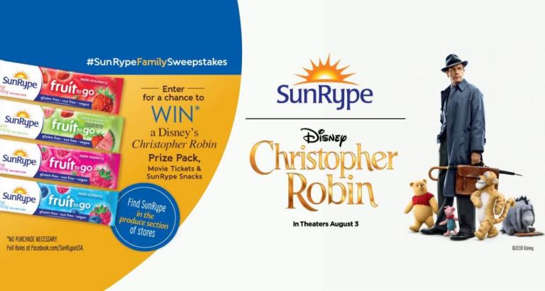 SunRype Disney Christopher Robin Sweepstakes 