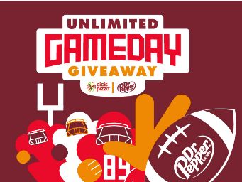 Dr Pepper/Cicis Unlimited Game Day Giveaway