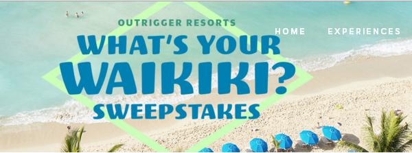 Outrigger Whats Your Waikiki Sweepstakes 