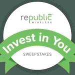 Republic Wireless Invest In You Sweepstakes (usscpromotions.com)