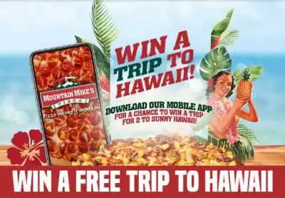 Mountain Mike’s Pizza Win A Trip to Hawaii Sweepstakes