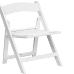 Event Seating: White Folding Chairs Are a Staple